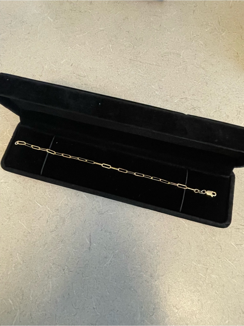 10K Solid Gold Paperclip Chain Bracelet - Women